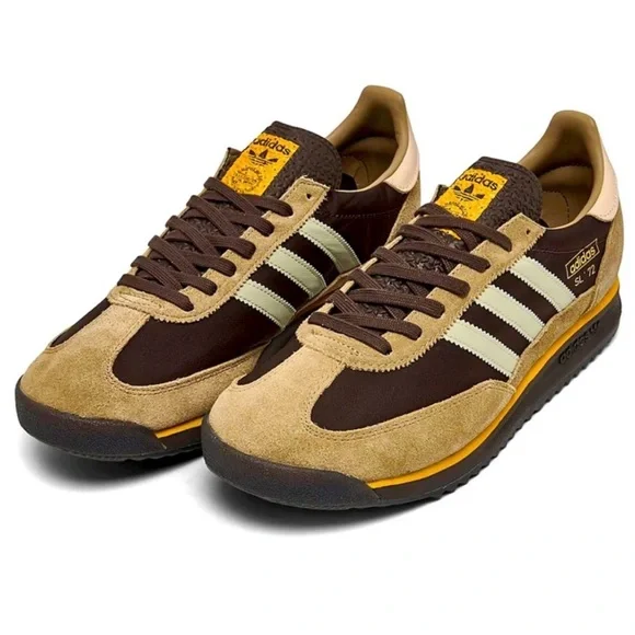 Adidas SL 72 RS Brown and Tan Sneakers - Picture 1 of 7